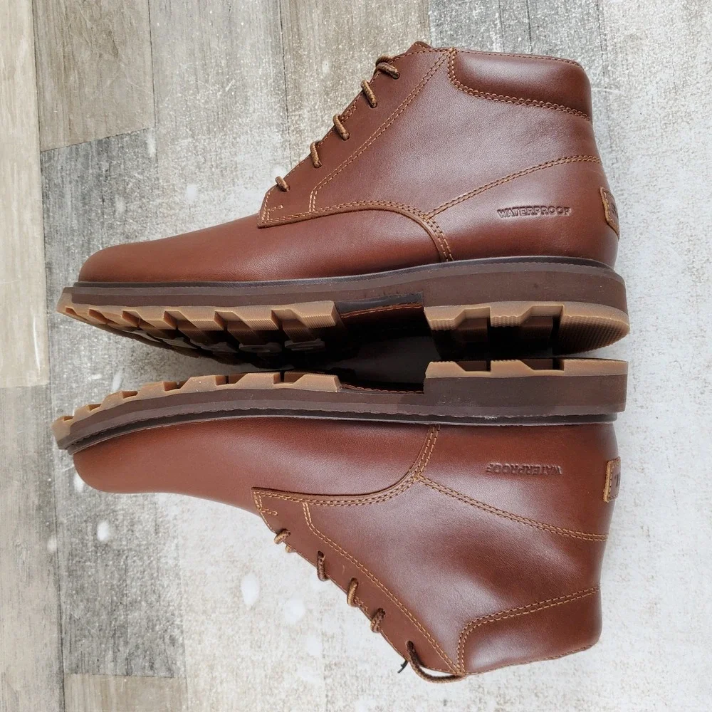 Sorel Madson II Mens Chukka Boots Sz 7.5 Velvet Tan Gum Leather Waterproof Lace